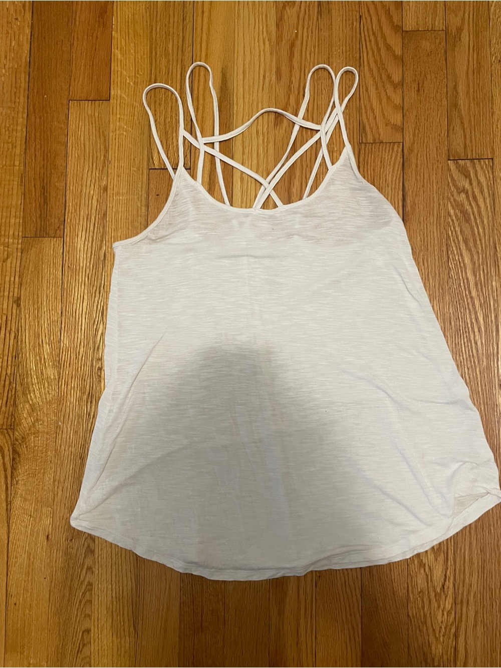 American Eagle Outfitters White Double-Strap Crisscross Cami